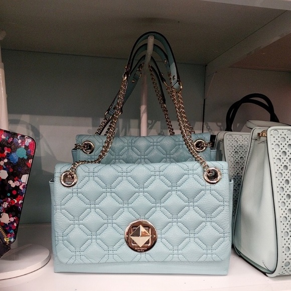 NWT KATE SPADE QUILTED CYNTHIA LEATHER HANDBAG! - Picture 3 of 5